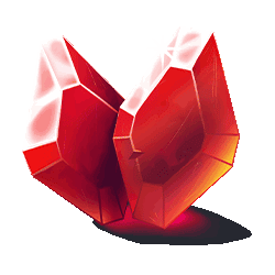 สัญลักษณ์รูปอัญมณีสีแดง ของเกม Ghost Glyph