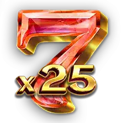 สัญลักษณ์รูปเลข 7 สีแดง ของเกม Forever 7s
