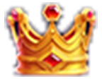 สัญลักษณ์รูปมงกุฎทองคำ ของเกม Mr Crystalman Hold N Link