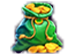 สัญลักษณ์รูปถุงทองคำ ของเกม Mr Crystalman Hold N Link