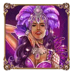 สัญลักษณ์รูปนางโชว์ชุดม่วง ของเกม Carnaval Forever