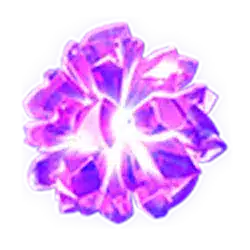 สัญลักษณ์รูปคริสตัลสีม่วง ของเกม Spinfinity Man